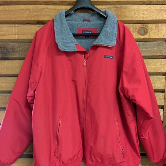 landsend Jackets & Coats Lands End Mens Fleece Zip Up Jacket Poshmark